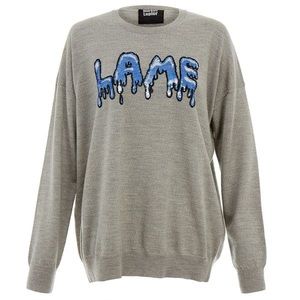 NWOT Markus Lupfer Wool Laura Lame Sweater Sz M